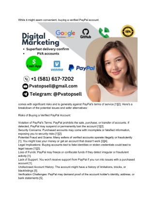 While it might seem convenient, buying a verified PayPal account