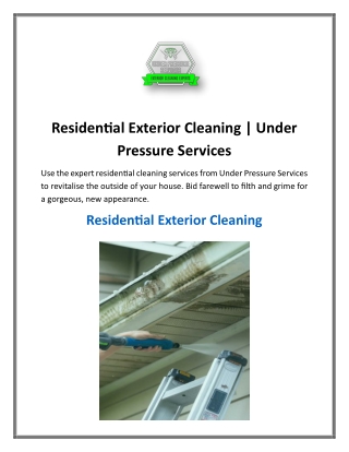 Residential Exterior Cleaning