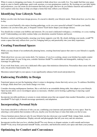 Designing a Home for How You Actually Live