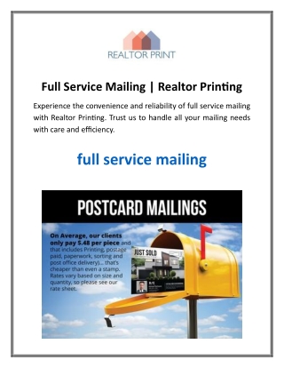 full service mailing