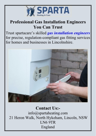 Professional Gas Installation Engineers You Can Trust