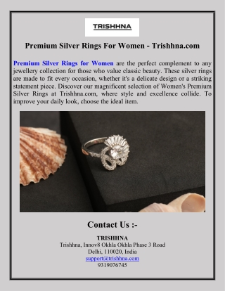 Premium Silver Rings For Women - Trishhna.com