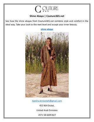 Shine Abaya Couture365.net