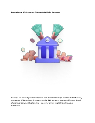 How to Accept ACH Payments