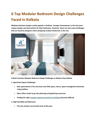 6 Top Modular Bedroom Design Challenges Faced in Kolkata