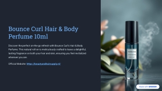 Bounce Curl Hair & Body Perfume — Fresh, Long-Lasting Scent for Curls & Skin