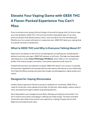 Geek THC61