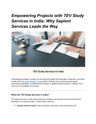 tev study services in india