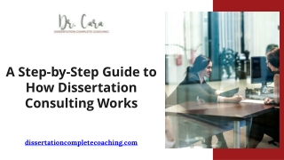 A Step-by-Step Guide to How Dissertation Consulting Works