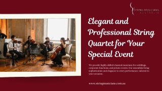 Elegant String Quartet for Memorable Events in Australia
