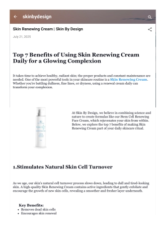 Skin Renewing Cream
