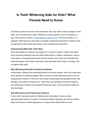 Is Teeth Whitening Safe for Kids_ What Parents Need to Know