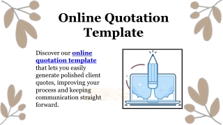 Online Quotation Template