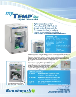 MyTemp™ Mini Digital Incubator – Compact & Precise Temperature Control