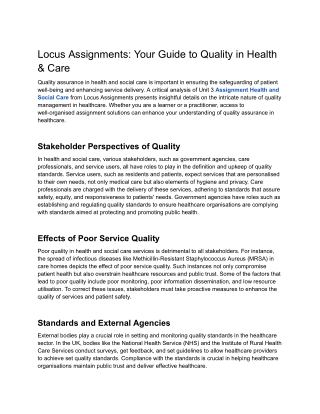 Locus Assignments_ Your Guide to Quality in Health & Care