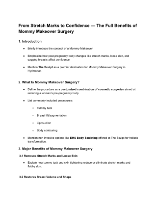Mommy Makeover Surgery In Hyderabad