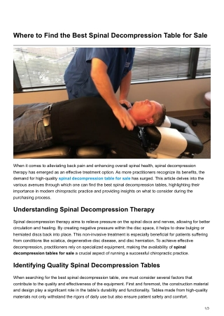 Where to Find the Best Spinal Decompression Table for Sale (2)