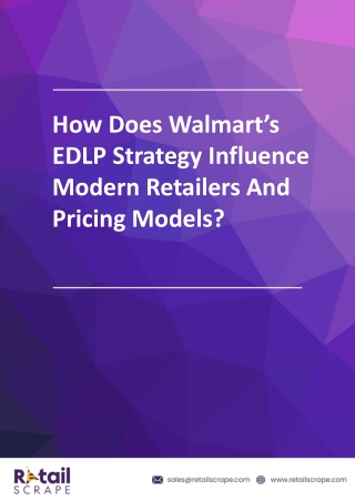 Unlocking Growth Through Walmart’s EDLP Strategy