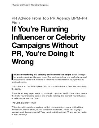 When Star Power Isn’t Enough: The Missing Piece Is PR