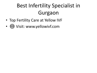 best infertility specialist in gurgaon