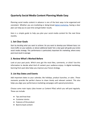 Quarterly Social Media Content Planning Made Easy - blog _ Off page