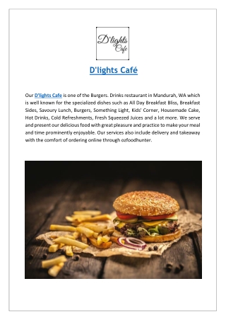 D'lights Cafe Dolphin quay Menu | Takeaway | Dine-in