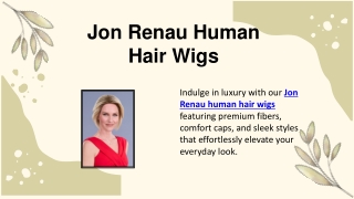 Jon Renau Human Hair Wigs