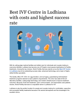 Best IVF Center in Ludhiana | World Fertility Services