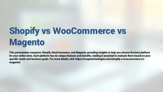 Shopify vs WooCommerce vs Magento