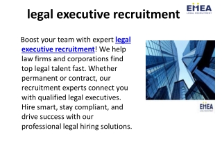 Driven by Talent – Legal Executive Recruitment London