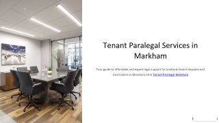 Why You May Need a Tenant Paralegal in Markham | Know Your Legal Rights