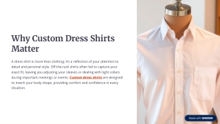 Upgrade Your Style with Custom Made Dress Shirts