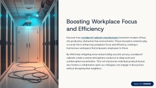 How Soundproof Cabinets Boost Focus and Efficiency in the Workplace