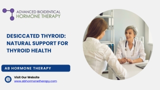 Desiccated Thyroid Natural Support for Thyroid Health