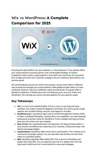Wix vs WordPress_ A Complete Comparison for 2025