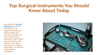 Top Surgical Instruments You Should Know About Today