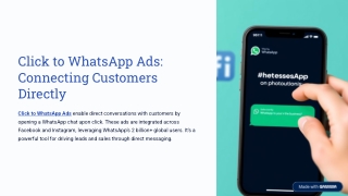 Simplify Conversations With Click to Whatsapp Ads