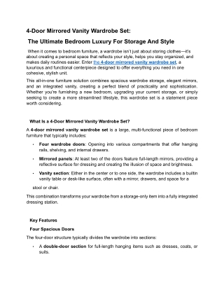 4-Door Mirrored Vanity Wardrobe Set 22 link pdf