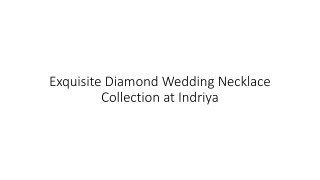 Diamond Wedding Necklace