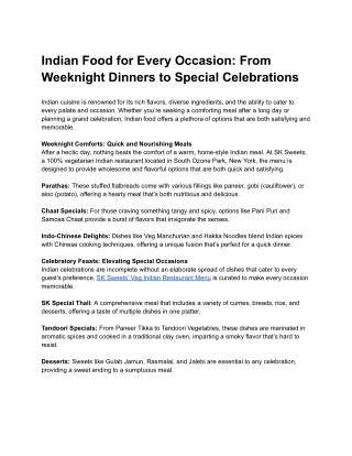 Which Indian Dishes Are Best for Special Occasions?