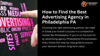 How to Find the Best Advertising Agency in Philadelphia PA