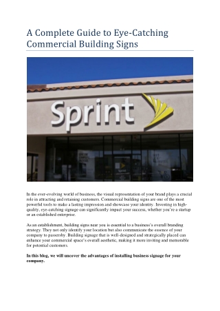 A Complete Guide to Eye-Catching Commercial Building Signs