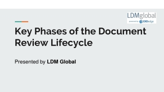 Key Phases of the Document Review Lifecycle