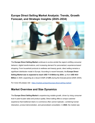 Europe Direct Selling Trends: Product Categories Gaining Momentum