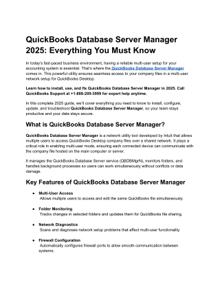 Download QuickBooks Database Server Manager 2025 (Free Guide)
