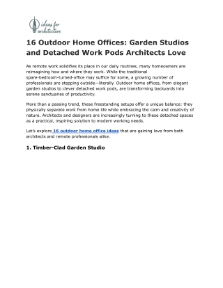 16 Outdoor Home Offices_ Garden Studios and Detached Work Pods Architects Love