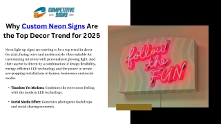 Why Custom Neon Signs Are the Top Decor Trend for 2025