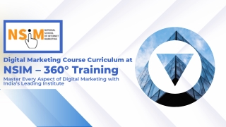 Digital Marketing Course Curriculum at NSIM – 360° Training