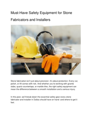 must-have-safety-equipment-for-stone-fabricators-and-installers