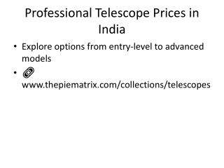 Professional Telescope Price In India